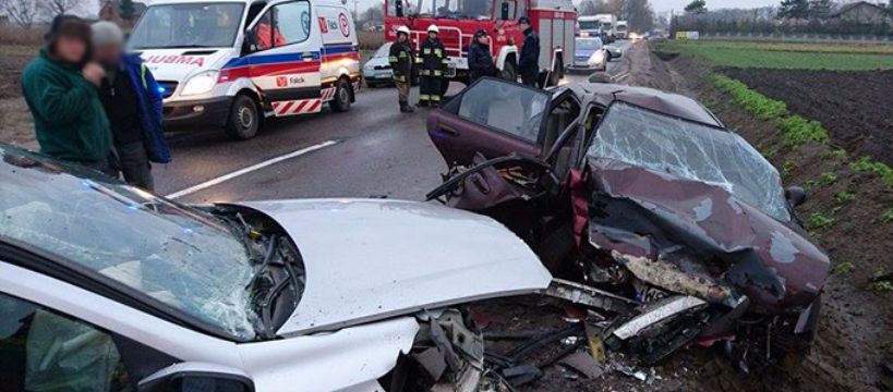 Wypadek drogowy w Giżycach