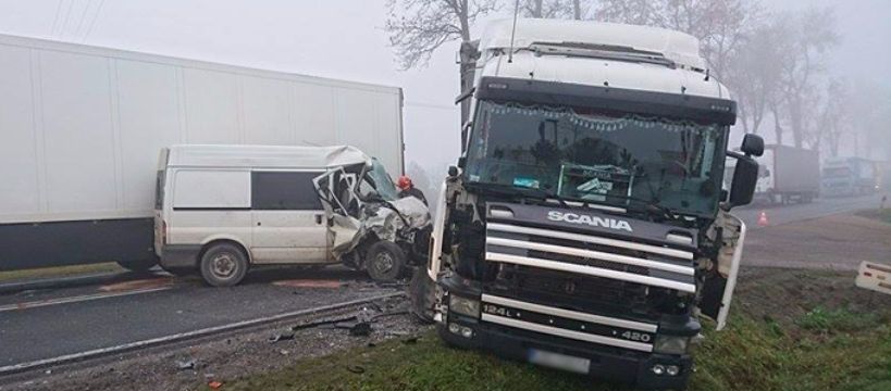 Wypadek na krajowej 50 w Żdżarowie