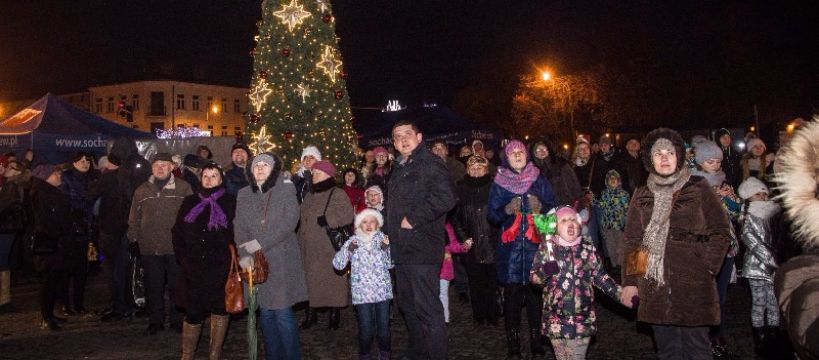 Choinka w Sochaczewie uroczyście zapalona
