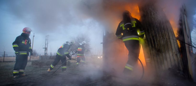Kontener mieszkalny w ogniu: Nowy Białynin