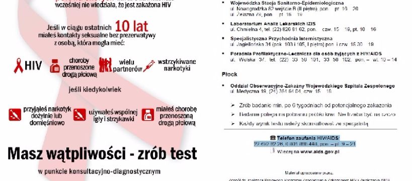 Bezpłatne, anonimowe badania przeciwko HIV