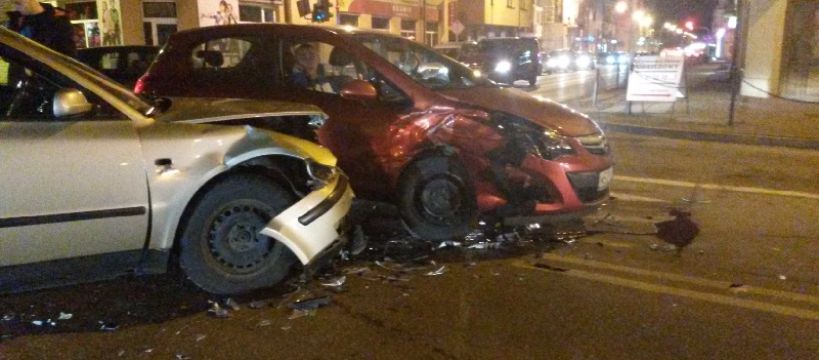 Kolizja w centrum miasta