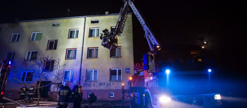 Pożar na Korczaka: 30 osób ewakuowanych