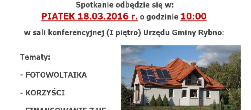 Zaproszenie: Instalacje fotowoltaiczne w gminie