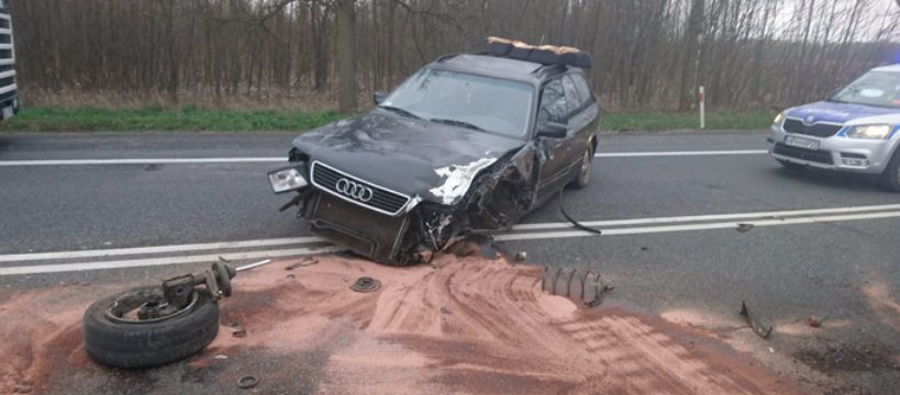 Zderzenie aut w Kuznocinie: kierowca Audi miał 4 promile