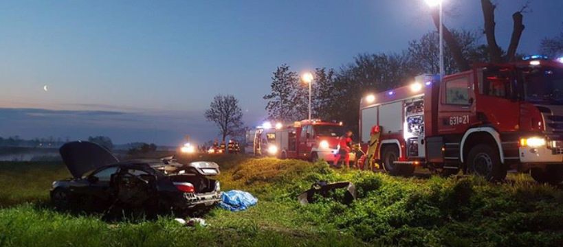 Tragedia drogowa w Józinie, gmina Rybno