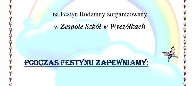 Zapraszamy na Festyn Rodzinny