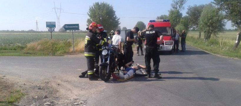 Zderzenie motocyklistów w Brzozowcu