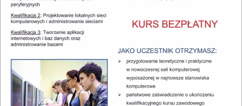 Bezpłatny kurs informatyki dla dorosłych mieszkańców Mazowsza
