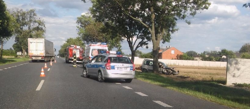 Dachował w Kożuszkach Parcel