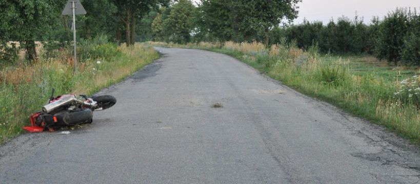 Samotny wypadek motocyklisty w Cyprianach