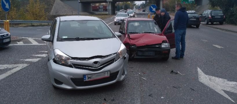 Stłuczka oraz korki na mieście i na obwodnicy