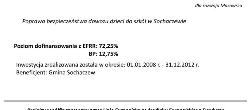 Poprawa bezpieczeństwa dowozu dzieci do szkół w Sochaczewie