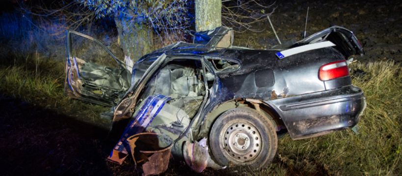 Śmierć 29-latka w gminie Iłów: na prostej drodze uderzył w drzewo