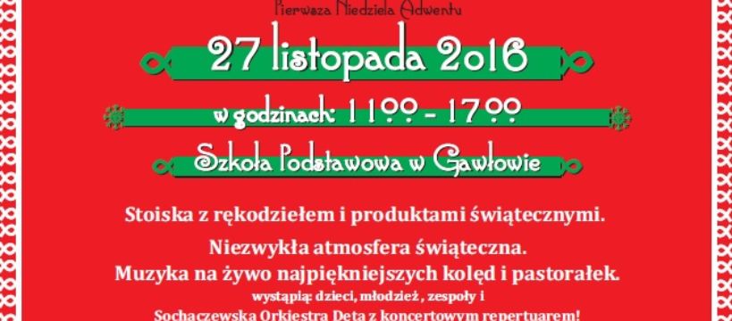 Gminny Jarmark Adwentowy w Szkole Podstawowej w Gawłowie
