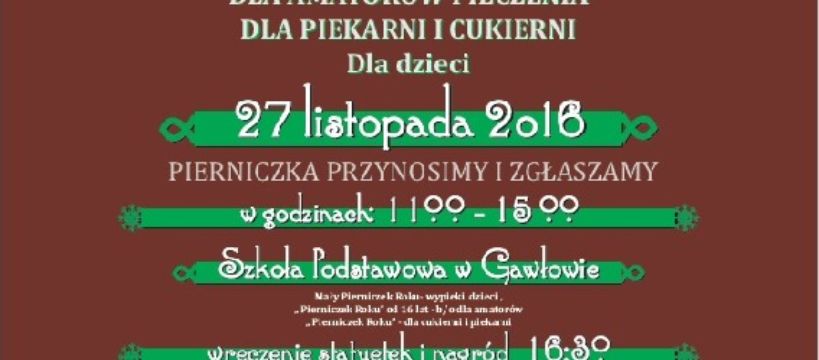 Konkurs na najlepszy "PIERNICZEK ROKU 2016"