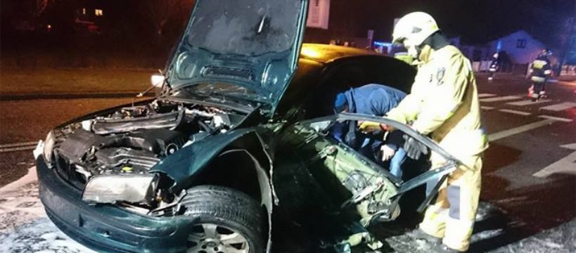 Wypadek w Chrzczanach, sześć osób w szpitalu