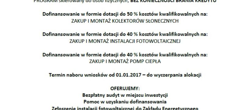 Dotacje na kolektory słoneczne, fotowoltaikę oraz pompy ciepła