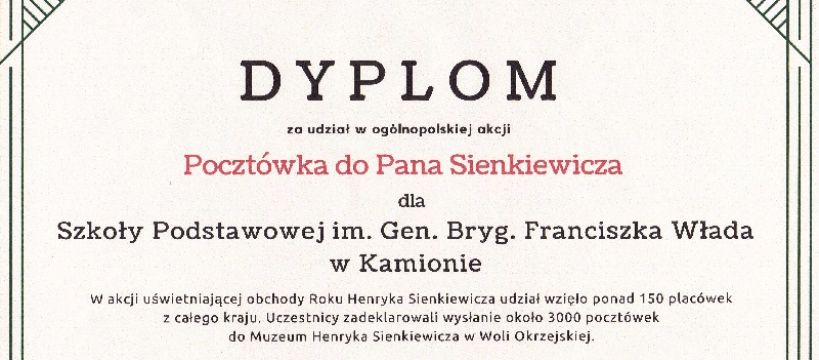 Akcja pod hasłem „Pocztówka do Pana Sienkiewicza”