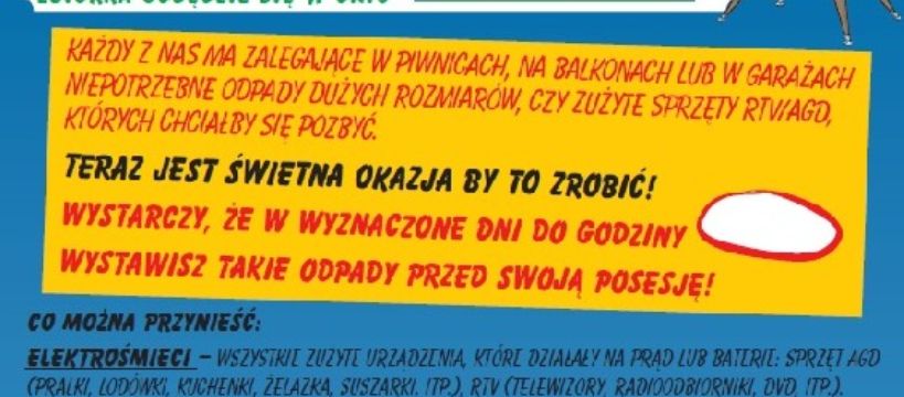 Zbiórka odpadów wielkogabarytowych z terenów Gminy Sochaczew - marzec 2017