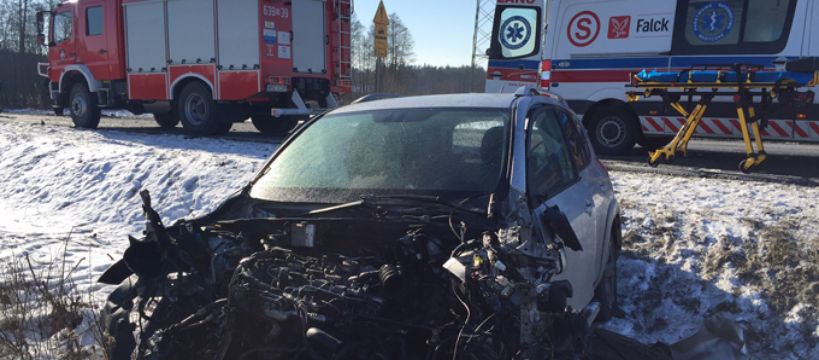 Wypadek na 50 w Stefanowie, gmina Młodzieszyn
