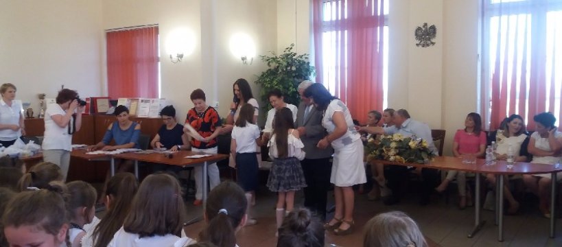 Nasi stypendyści na gminnej uroczystości