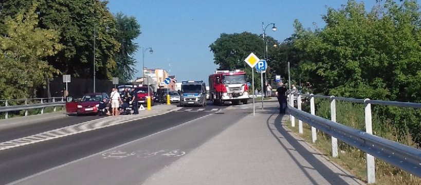 Potrącenie pieszego na moście