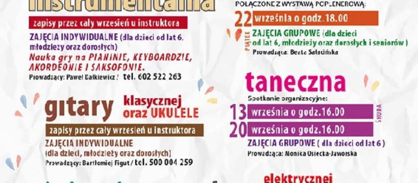 SEZON ARTYSTYCZNY 2017/2018 zapisy
