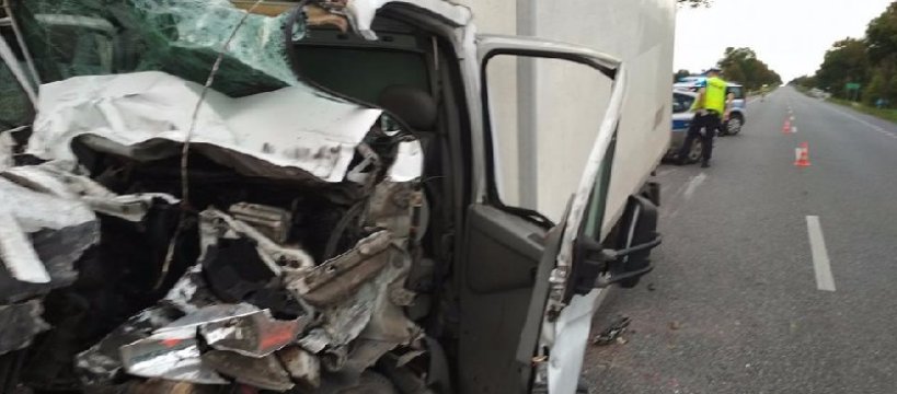 Seroki - Parcela: zderzenie busa z ciągnikiem siodłowym