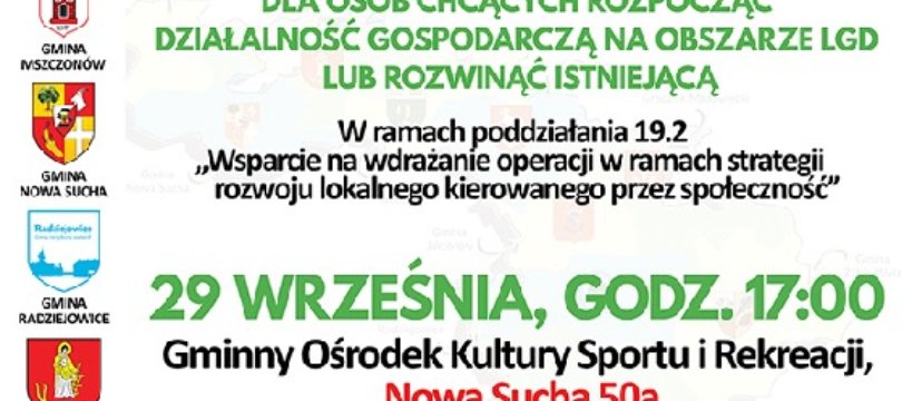 Szkolenia dla przedsiębiorców działających na obszarze LGD