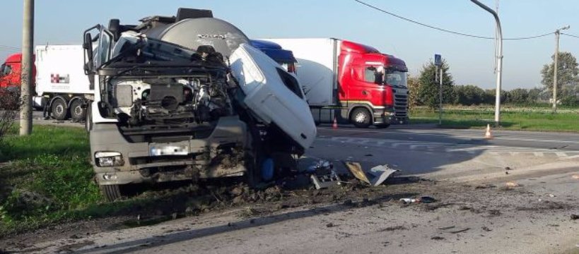 Wypadek w Młodzieszynie na DK 50