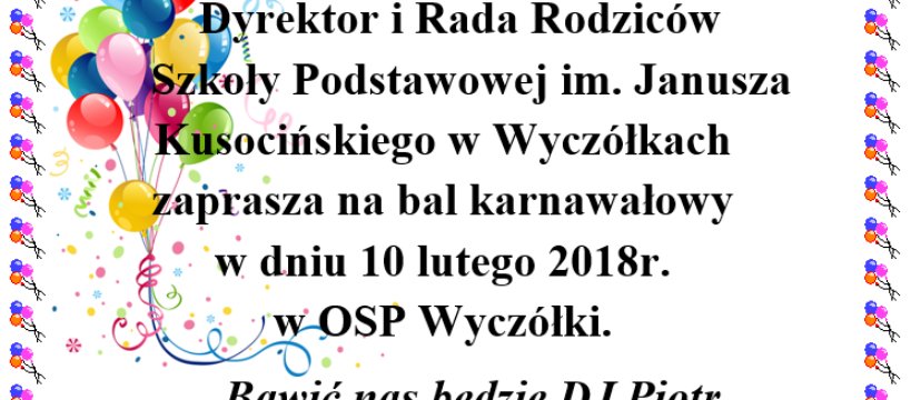 Zapraszamy na bal karnawałowy