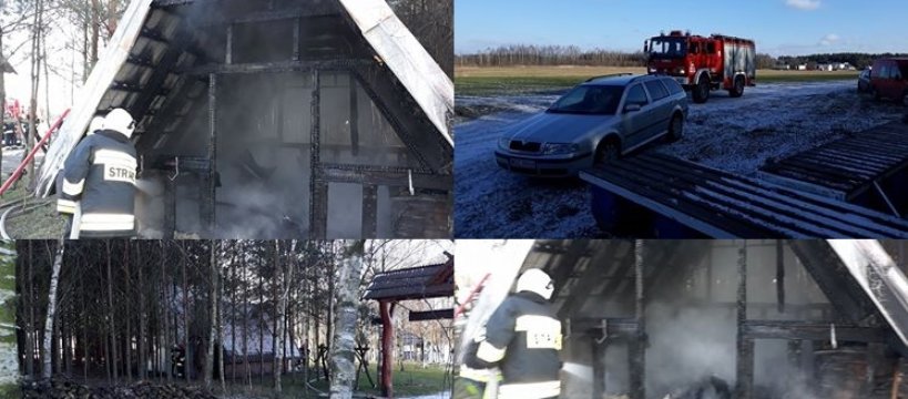Pożar altany w Plecewicach