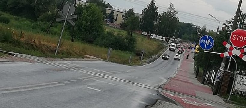 Kamera przy przejeżdzie kolejowym na ulicy Trojanowskiej