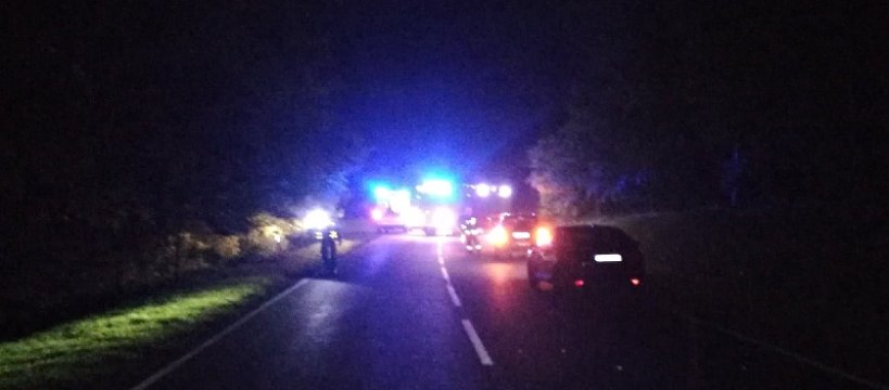 Nieprzytomny motocyklista w przydrożnym rowie
