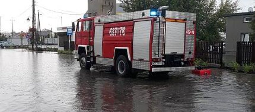 Teresin zalany po ulewie 