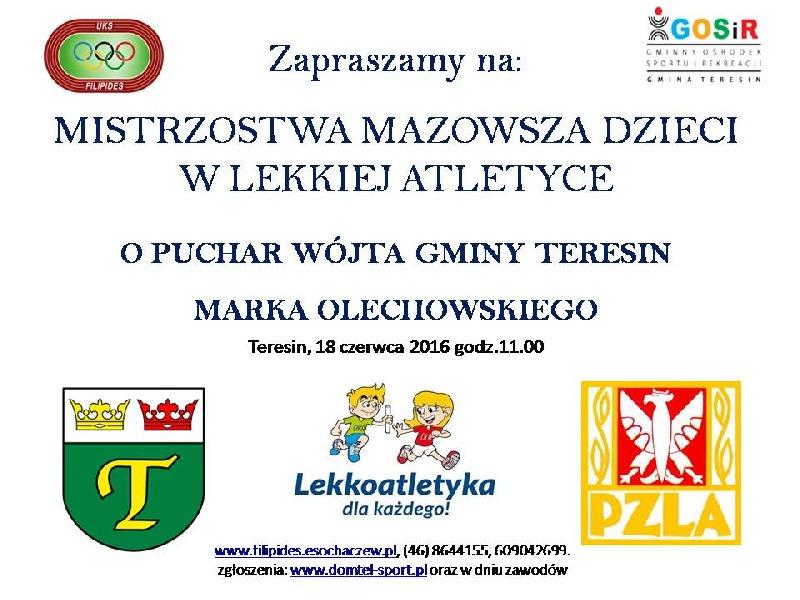 Mistrzostwa Mazowsza Dzieci w Lekkiej Atletyce  - 14.06.2016