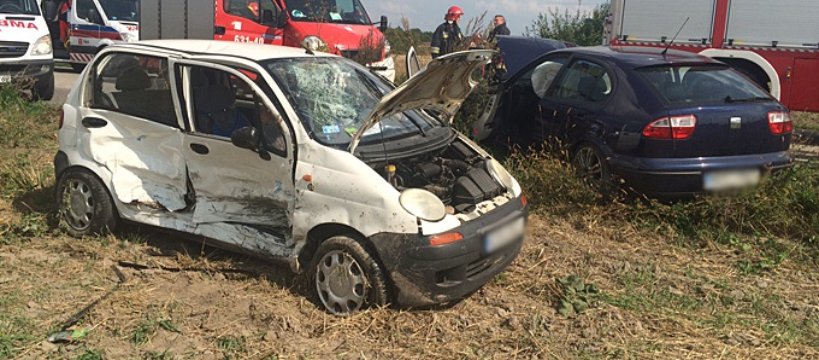 Wypadek drogowy w Wójtówce