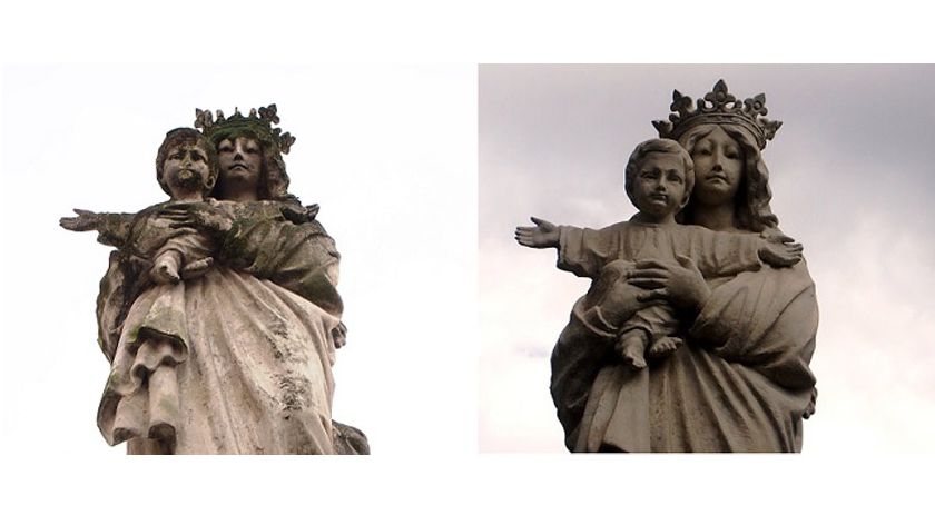 Zabytkowa figura na Traugutta odnowiona