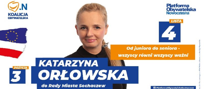 Katarzyna Orłowska - kandydatka do rady miasta Sochaczew