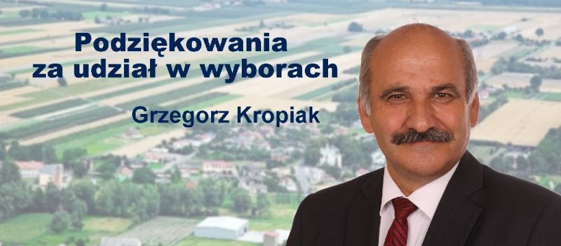 Podziękowanie za udział w wyborach