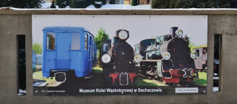 Wystawa outdoorowa w Muzeum Kolei Wąskotorowej