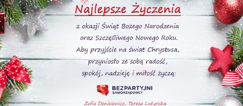 Życzenia od radnych z Bezpartyjnych Samorządowców