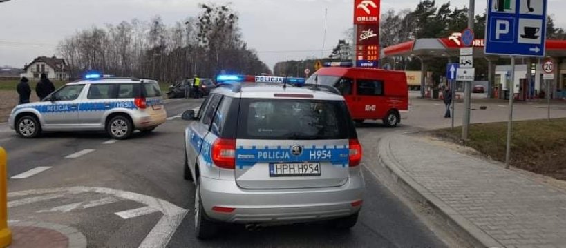 Wypadek w Wężykach- utrudnienia na trasie Ruszki-Giżyce