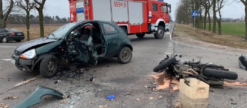 Wypadek i utrudnienia na drodze nr 580