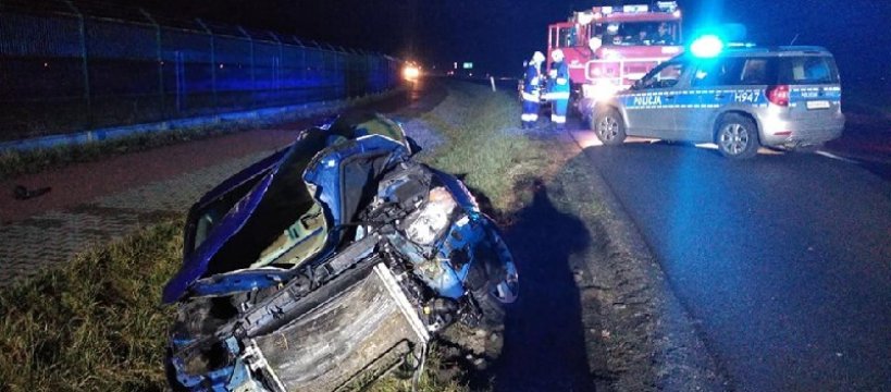 Nocne zdarzenie na teresińskiej obwodnicy