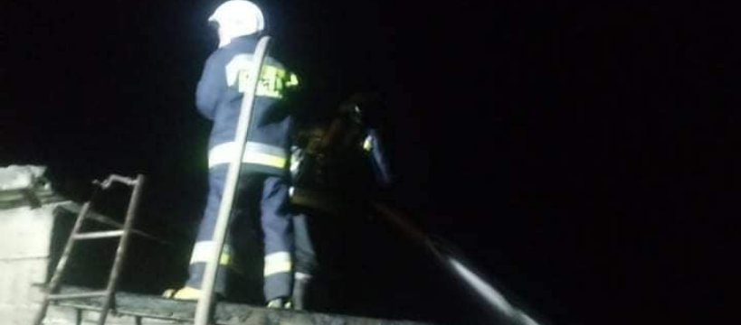 Pożar pomieszczenia gospodarczego 