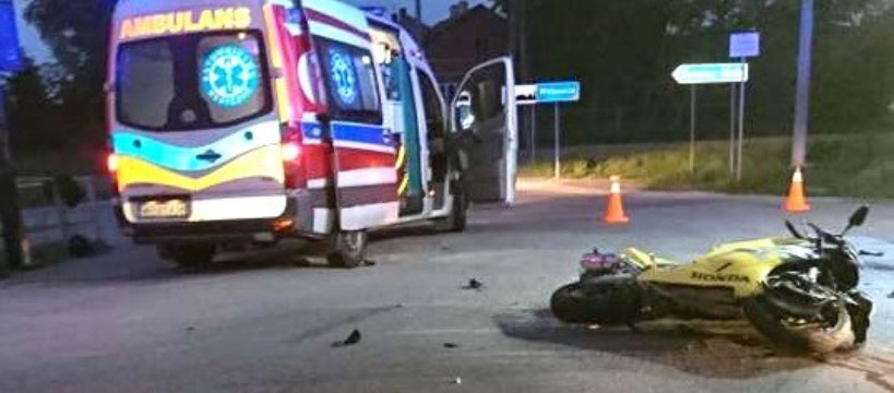 Zdarzenie drogowe z udziałem motocyklisty na DK50 