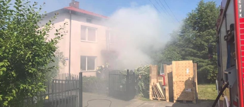 Pożar domu w miejscowości Teresin-Gaj