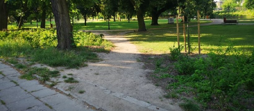 Utarte ścieżki mieszkańców Sochaczewa - park Garbolewskiego